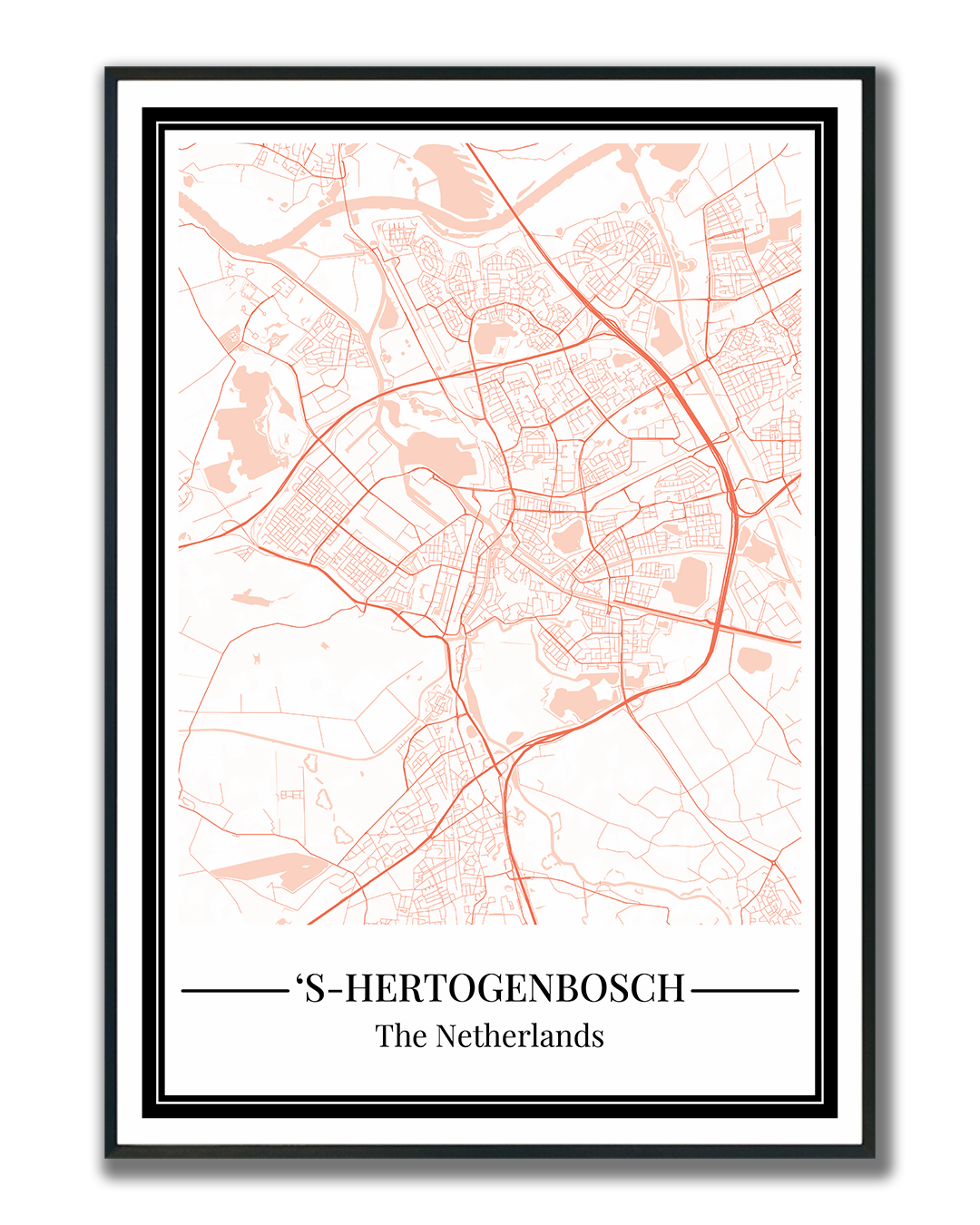 's-Hertogenbosch - Poster Warm Peach