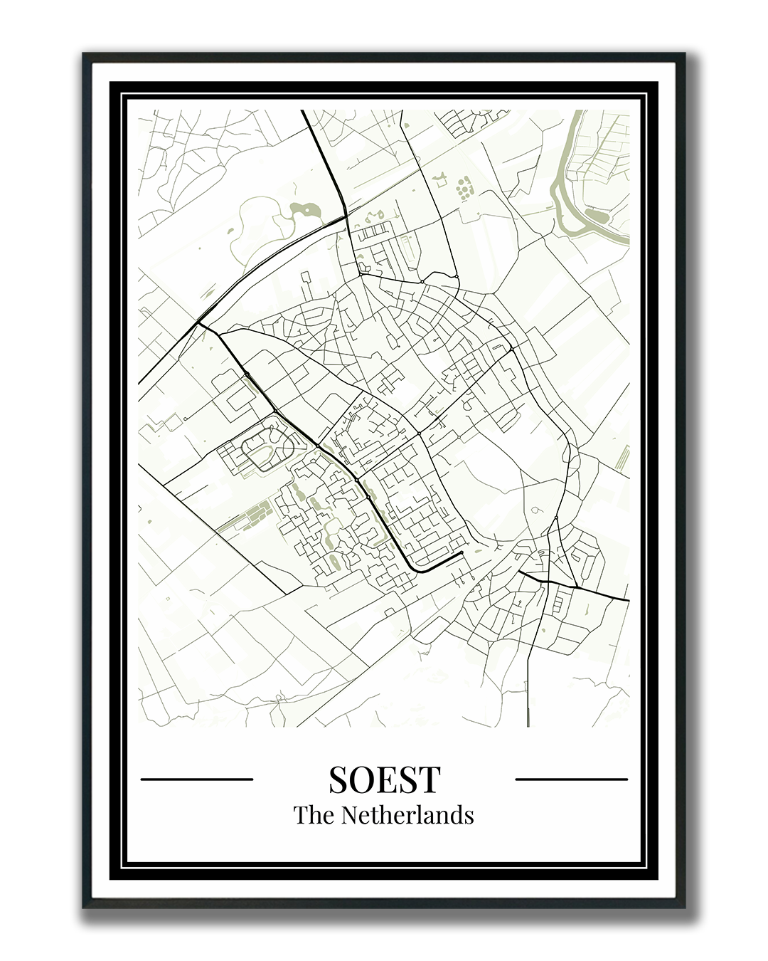 Soest Dorpskaart Poster - Groen