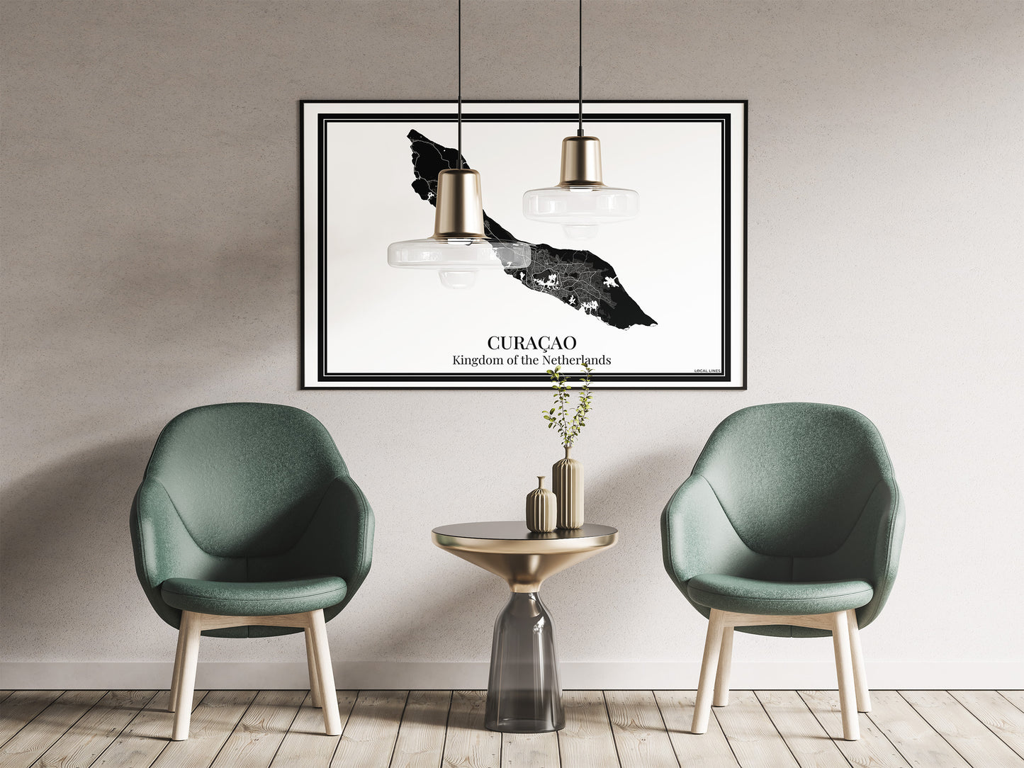 Curaçao - Poster Sage Green