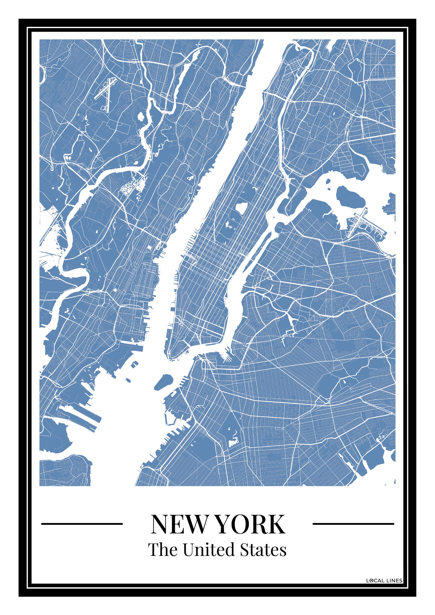 New York City - Poster Slate Blue