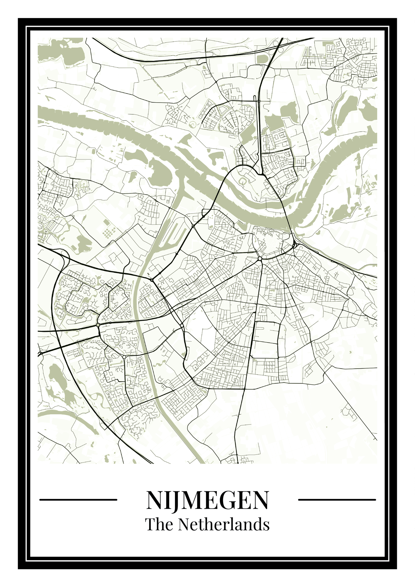 Nijmegen - Poster Sage Green
