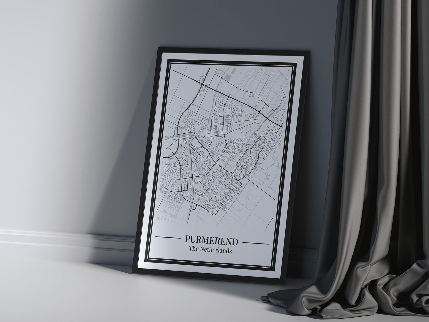 Purmerend — Minimalistische stadskaart poster