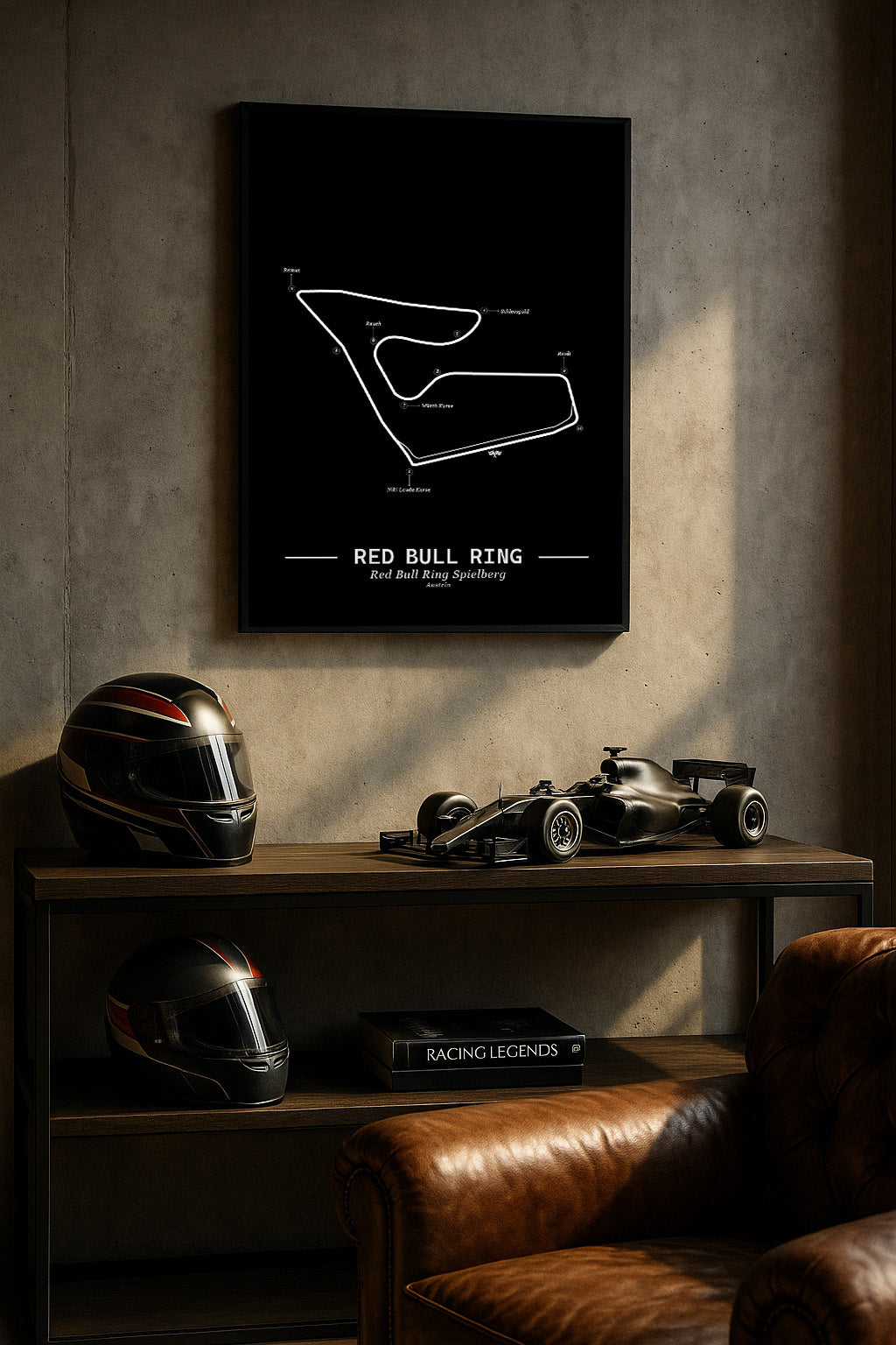 Poster Red Bull Ring Formule 1 Circuit | Zwart