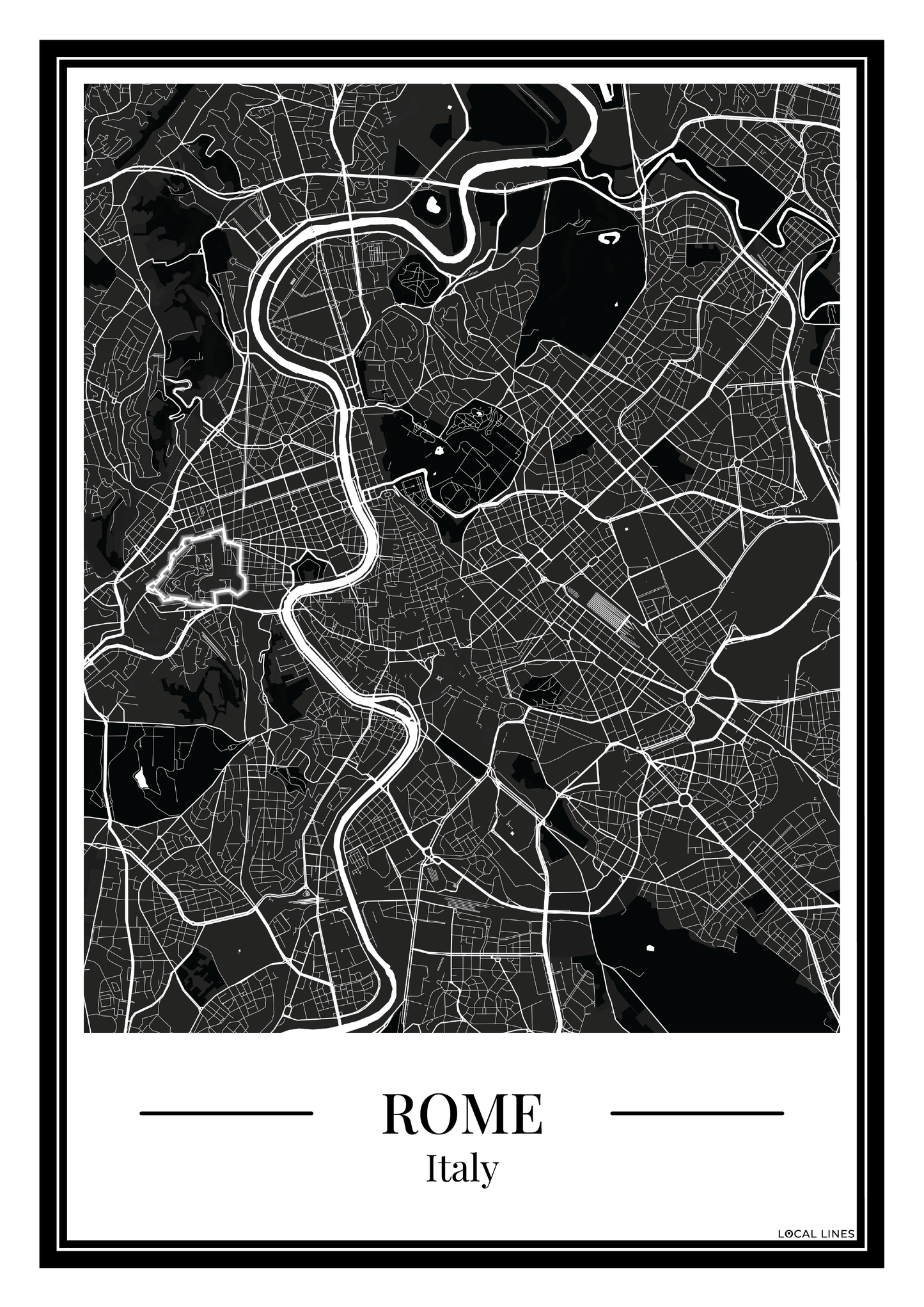 Poster Rome | Stadskaart