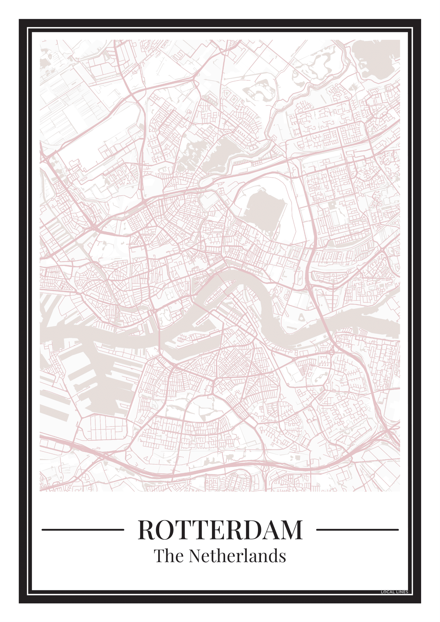 Rotterdam - Poster Blush Pink