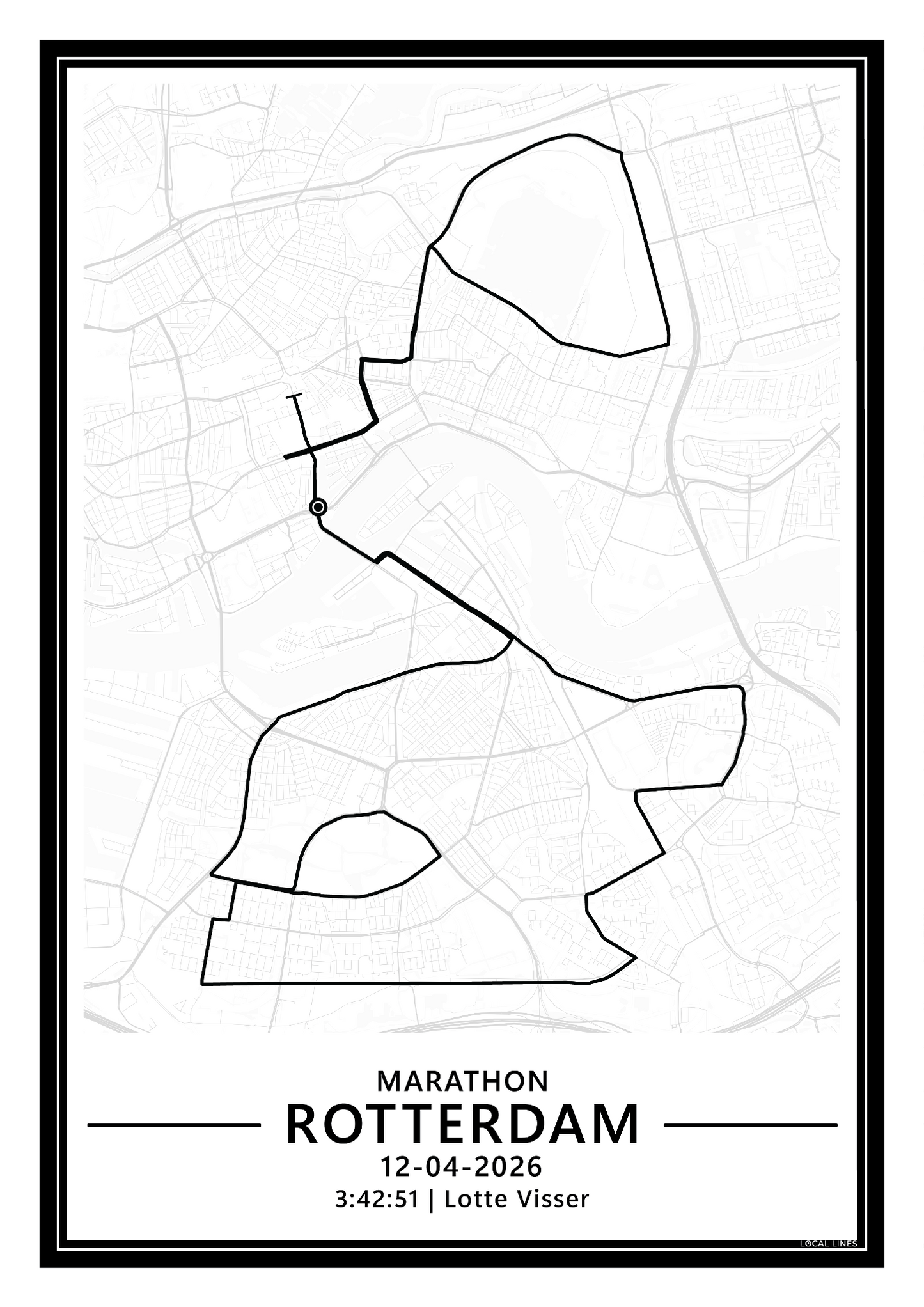 Rotterdam Marathon 2026 poster voor hardlopers