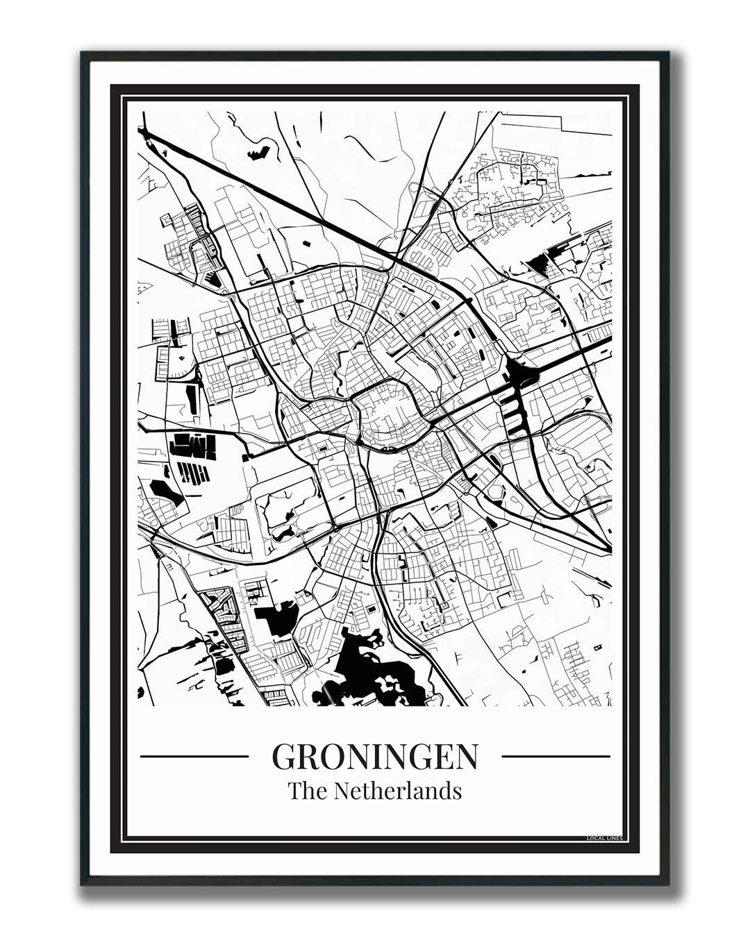 Stadskaart Groningen Poster als kado idee