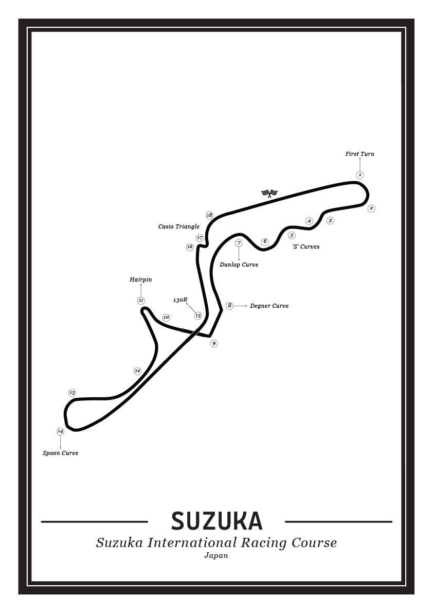 Poster Suzuka Formule 1 Circuit | Wit