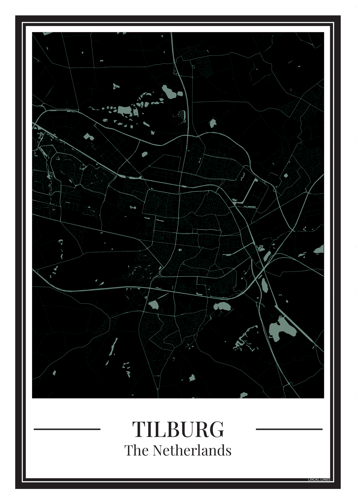 Tilburg - Poster Soft Teal