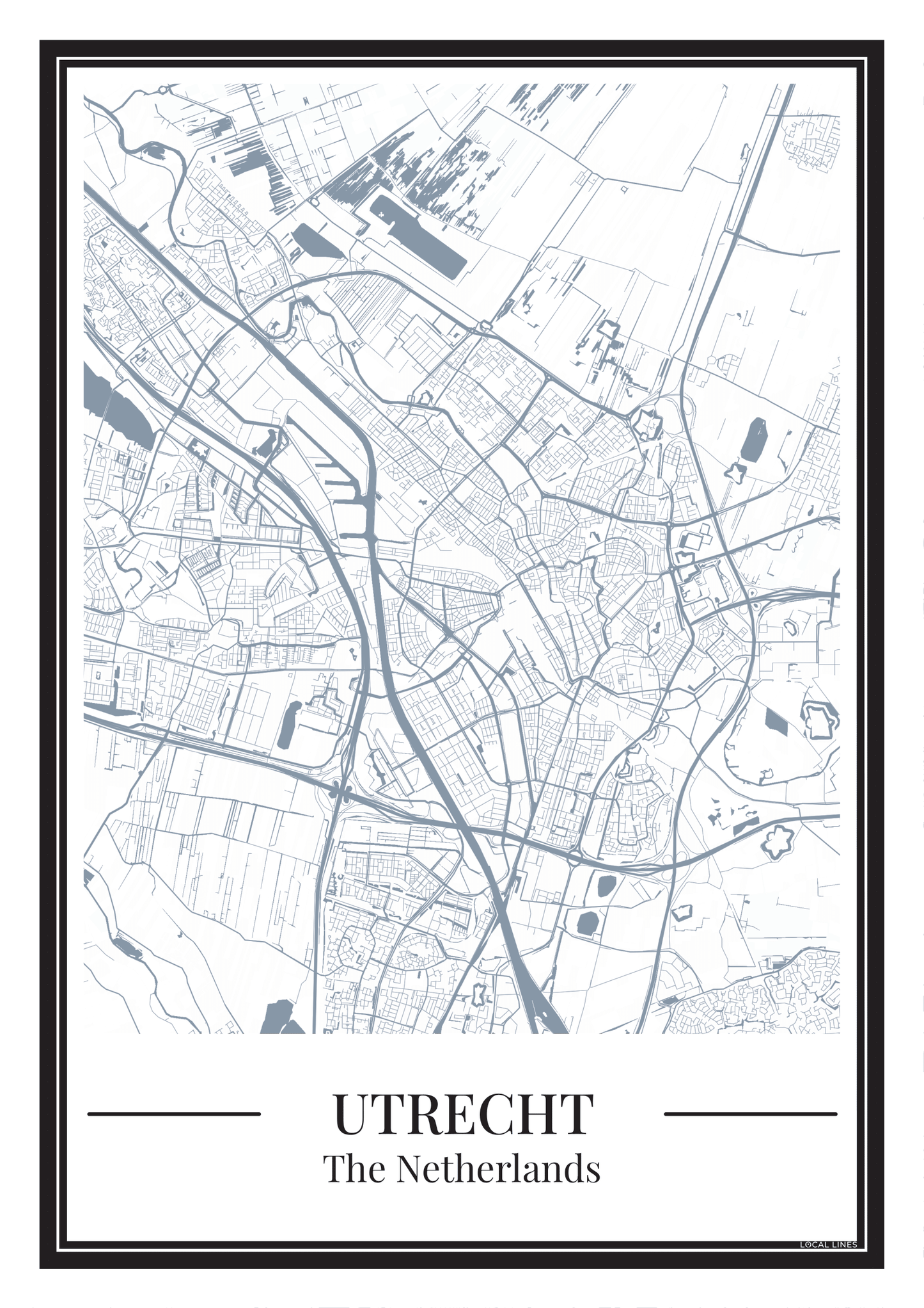 Utrecht - Poster Slate Blue