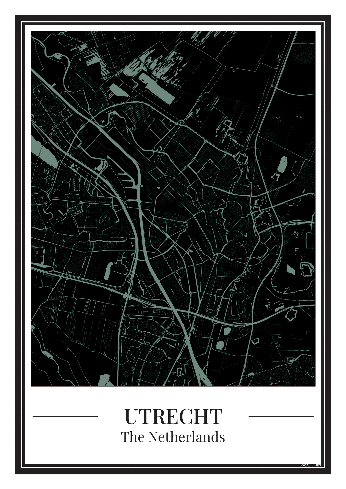 Utrecht - Poster Soft Teal