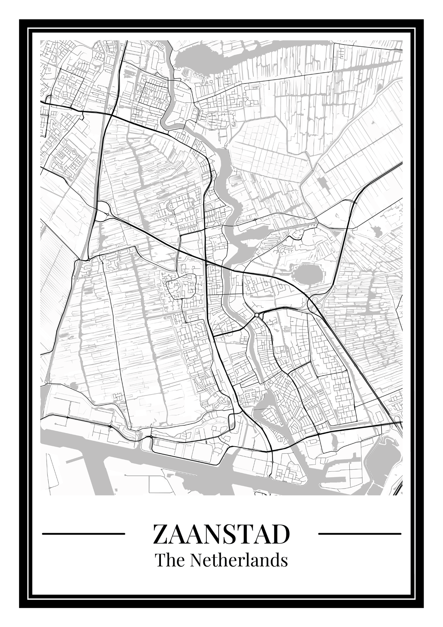 Poster Zaanstad | Stadskaart