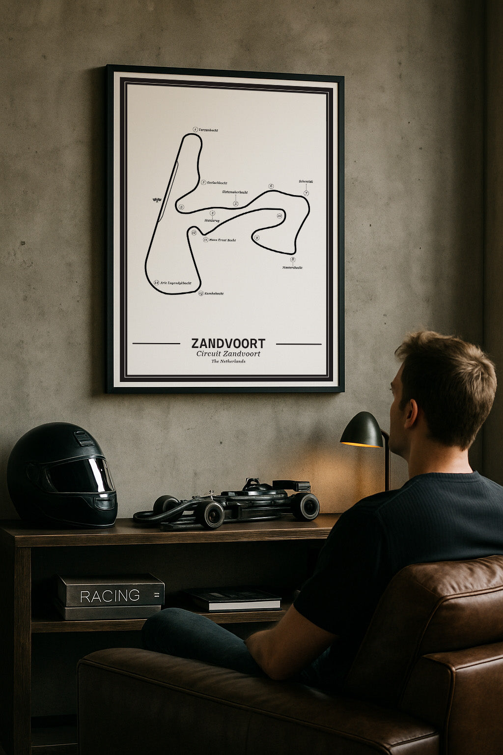 Poster Zandvoort Formule 1 Circuit | Wit