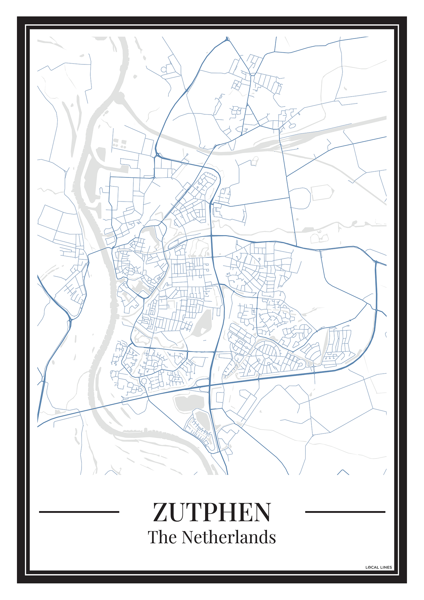 Zutphen - Poster Slate Blue