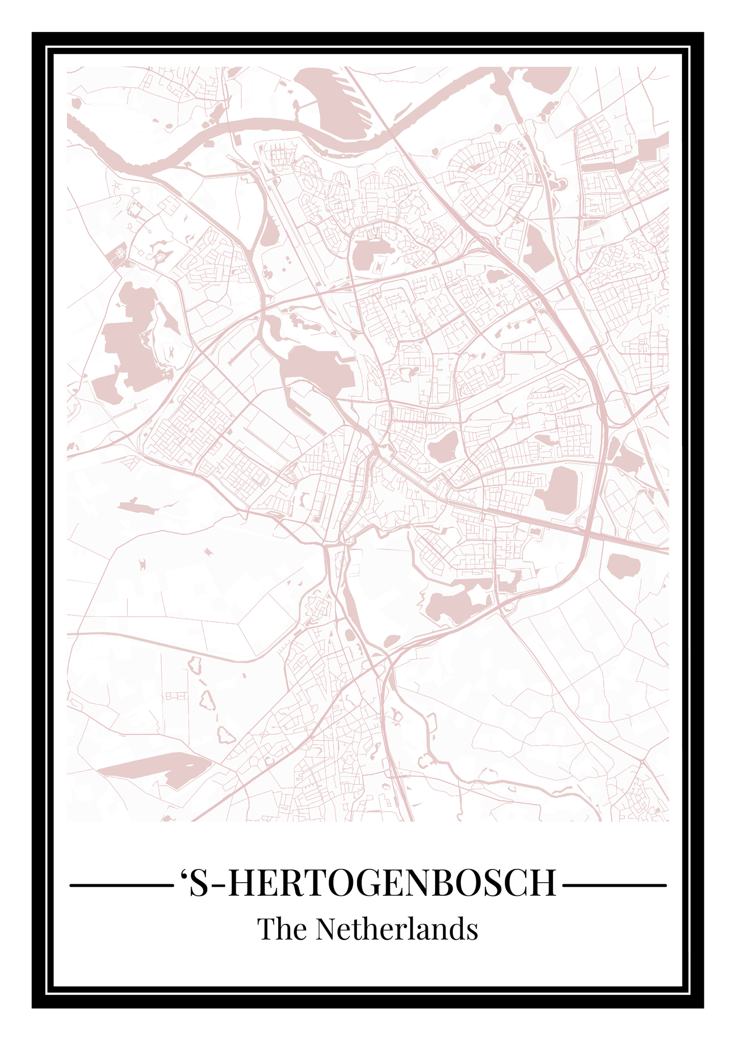 's-Hertogenbosch - Poster Blush Pink
