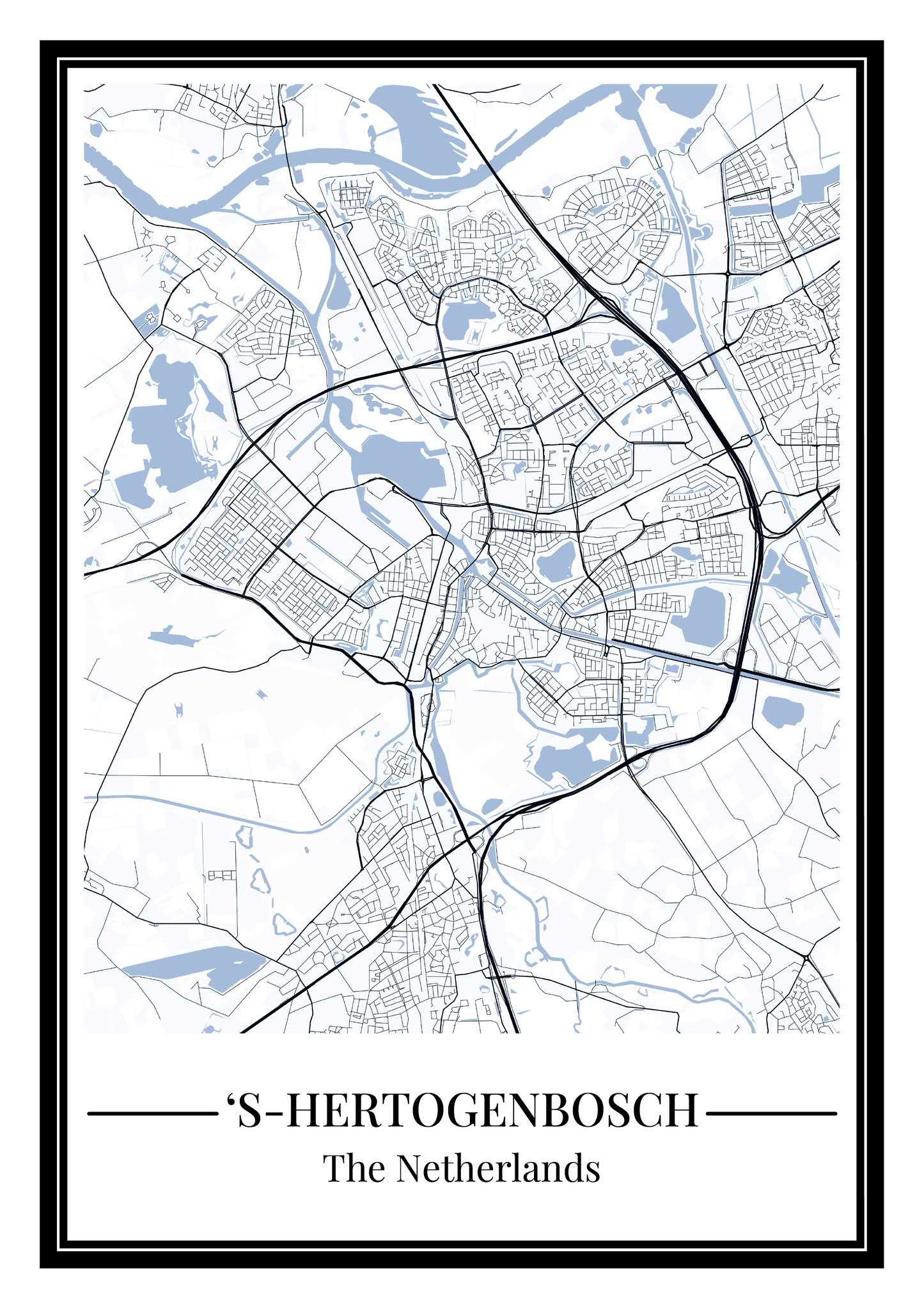 's-Hertogenbosch - Poster Slate Blue
