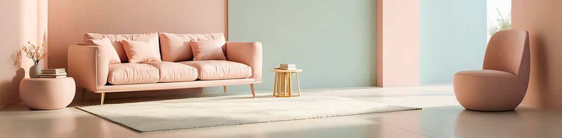 Minimalistisch interieur met pasteltinten