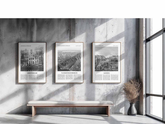 3 Fotoposters van Nederlandse Steden