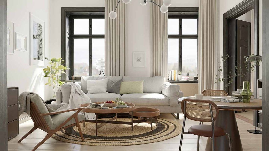 Scandinavisch interieur met de ingelijste posters van Local Lines