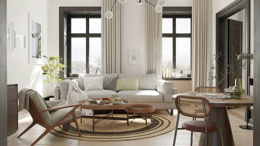 Scandinavisch interieur met de ingelijste posters van Local Lines