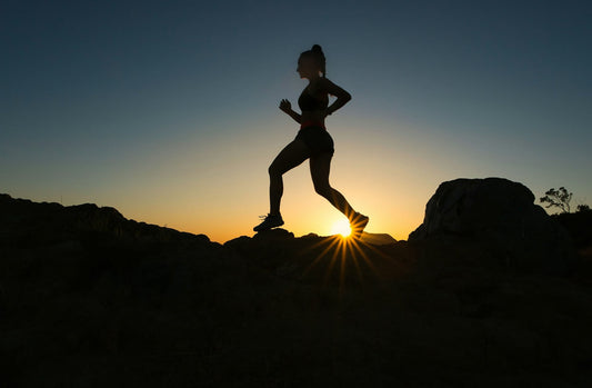 Marathon Hardloper bij Zonsopkomst