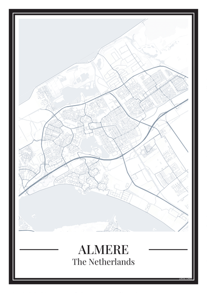Almere - Poster Slate Blue
