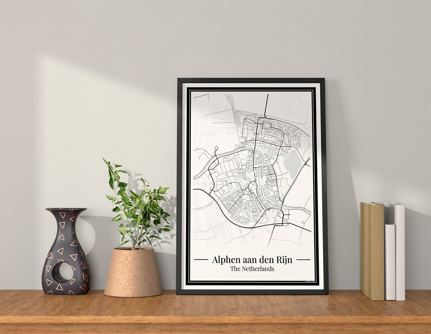 Alphen aan den Rijn — Minimalistische stadskaart poster