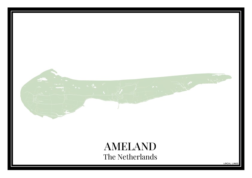 Ameland - Poster Sage Green