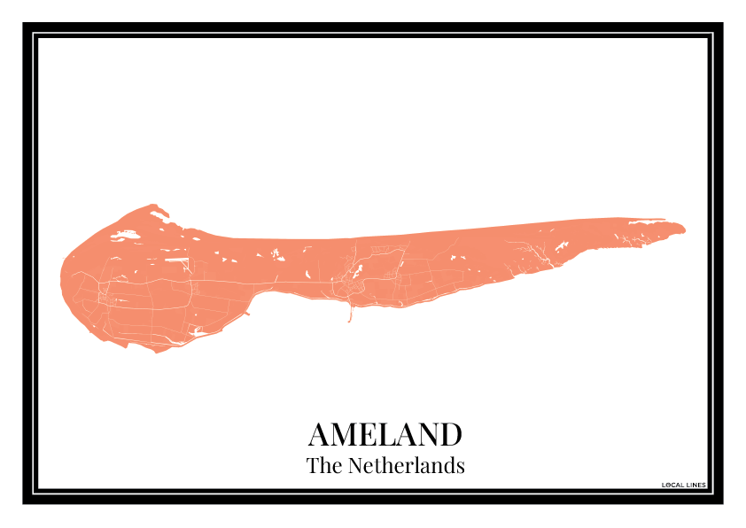 Ameland - Poster Warm Peach