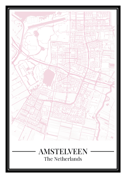 Amstelveen - Poster Blush Pink