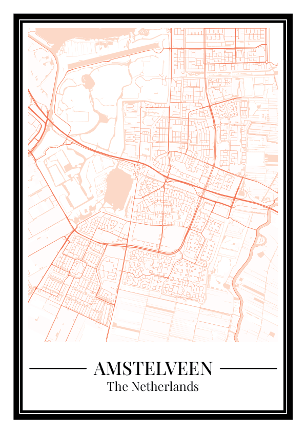 Amstelveen - Poster Warm Peach