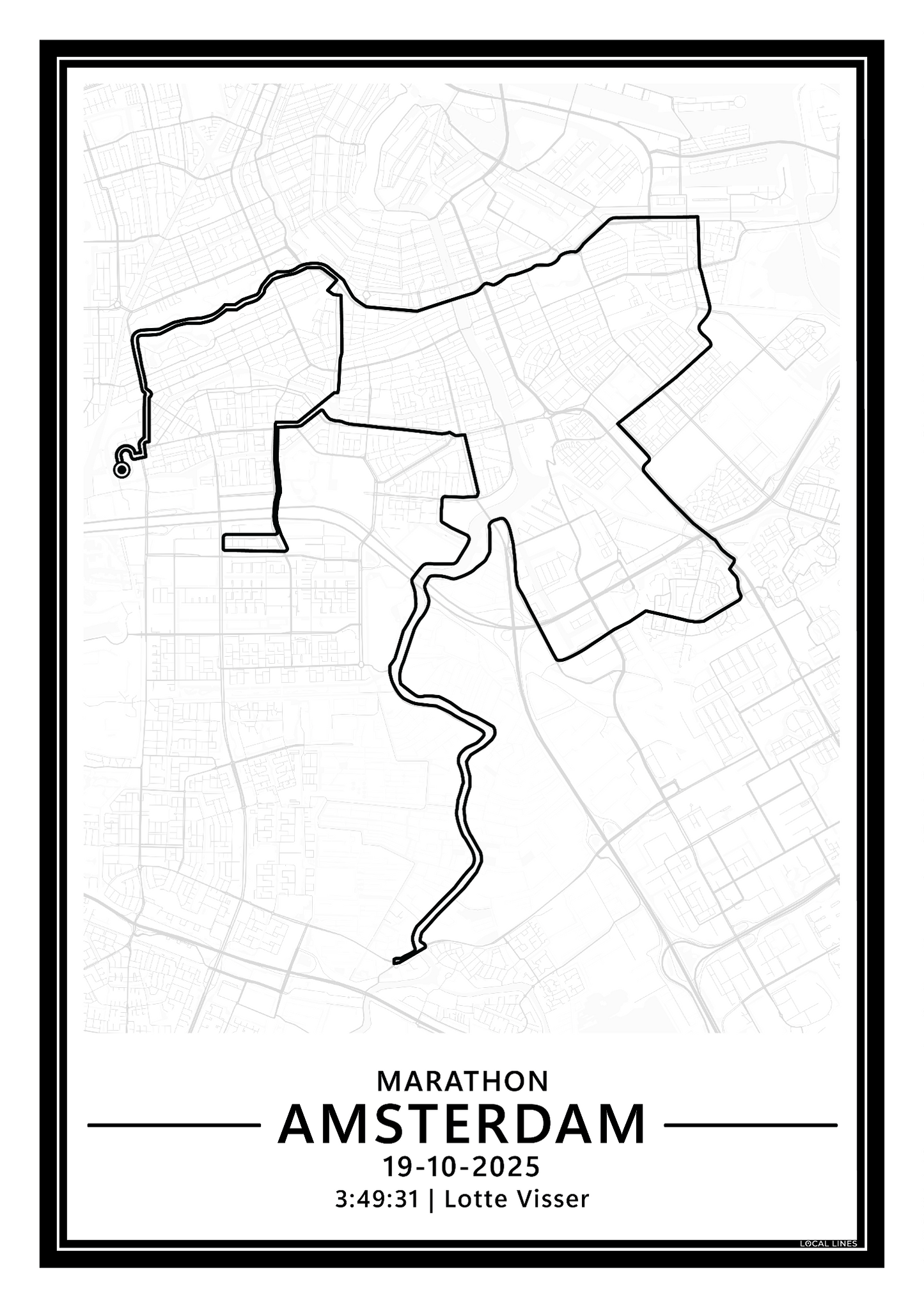 Amsterdam Marathon Poster 2025