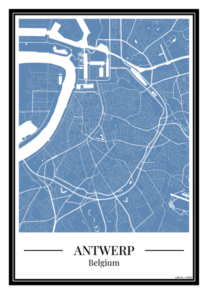 Antwerp - Poster Slate Blue