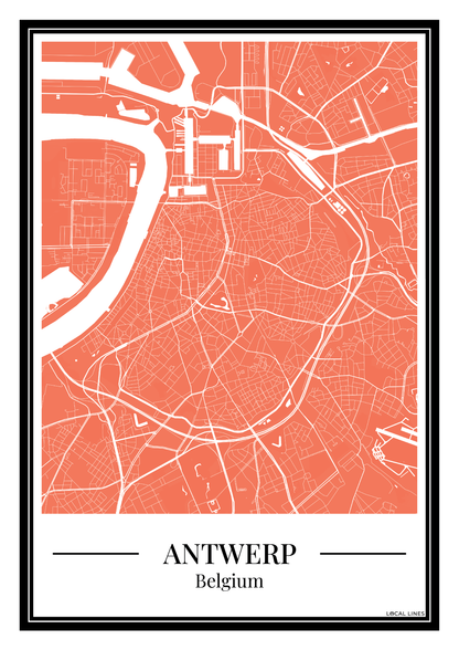 Antwerp - Poster Warm Peach