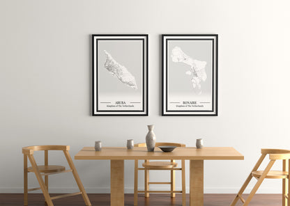 Aruba — Eilandposter wit