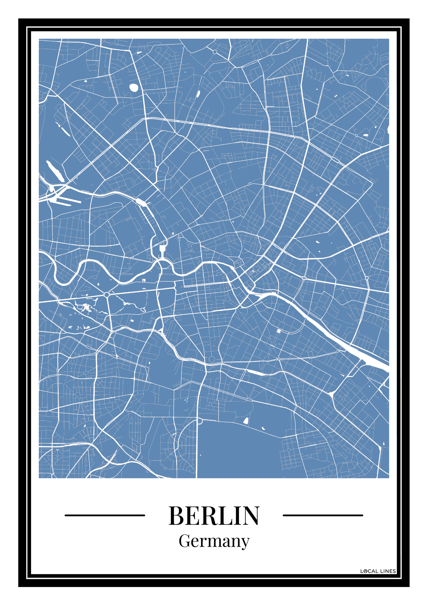 Berlin - Poster Slate Blue
