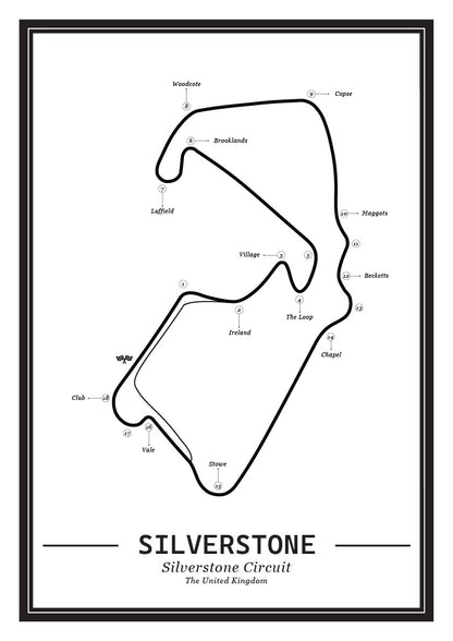 Poster Silverstone Formule 1 Circuit | Wit