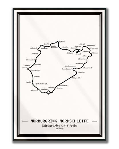 Poster Nürburgring Formule 1 Circuit | Wit