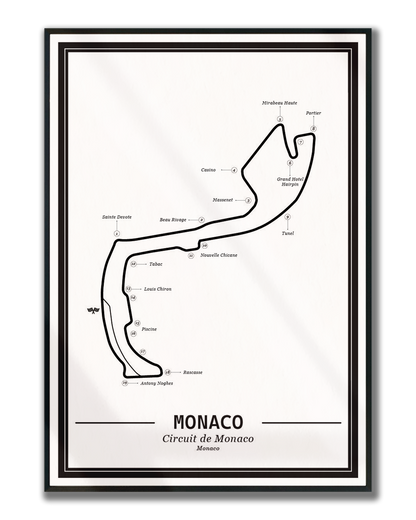 Poster Monaco Formule 1 Circuit | Wit