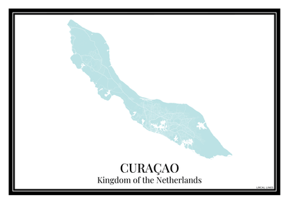 Curaçao - Poster Aqua Blue