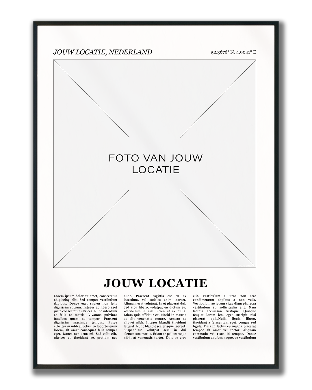 Ingelijste fotoposter Zelf maken