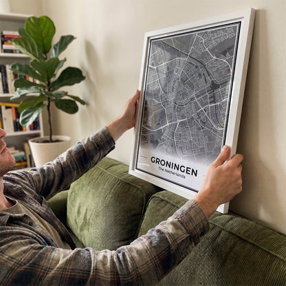 Ontwerp jouw Plattegrond Poster met een Kaart van jouw Stad