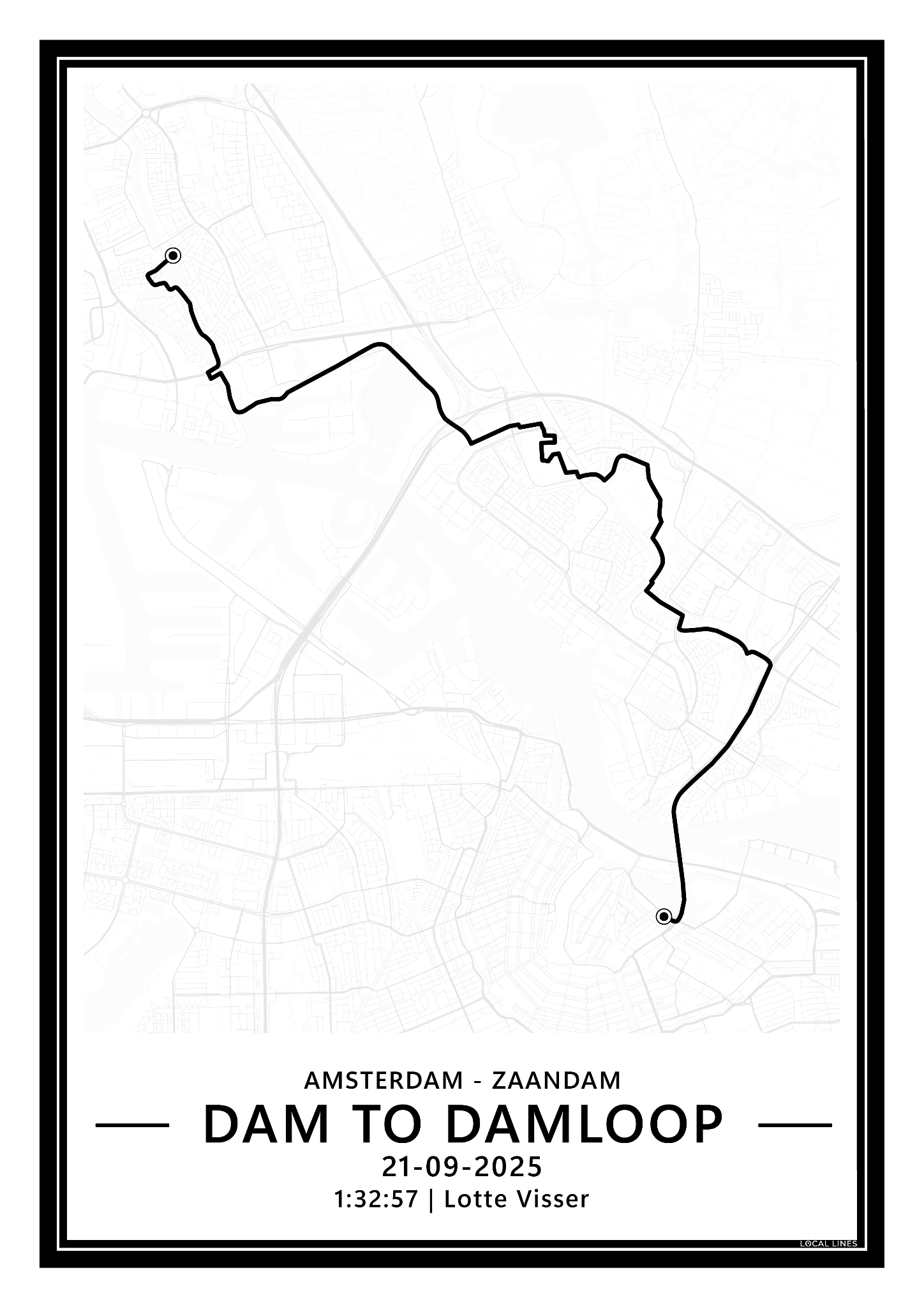 Dam tot Damloop Hardloopposter 2025
