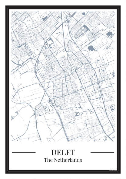 Delft - Poster Slate Blue