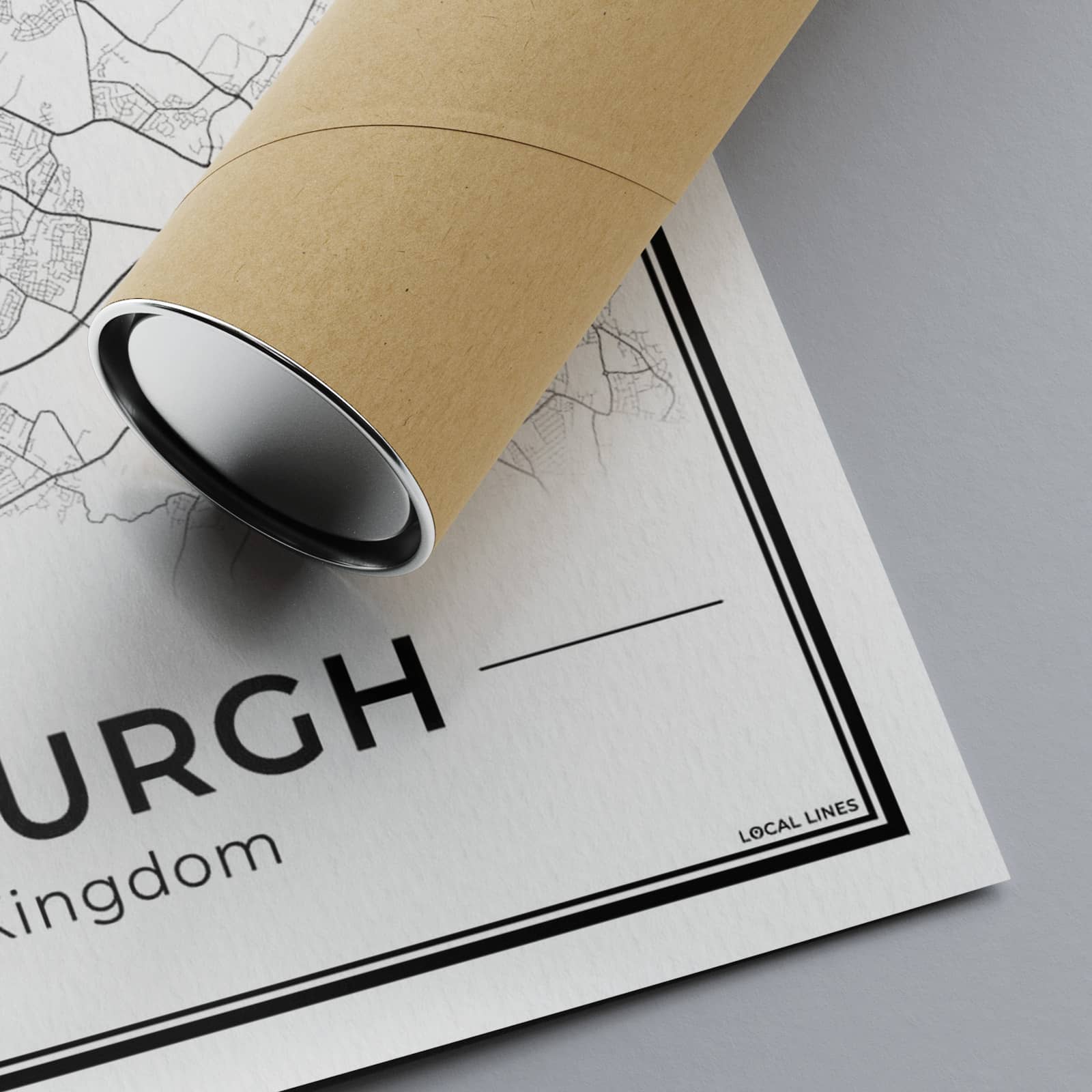Edinburgh Stadskaart – Poster - Detail foto stadskaart