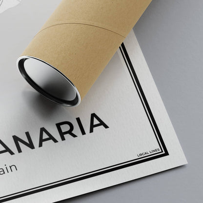 Gran Canaria Eilandkaart – Poster - Detail foto stadskaart