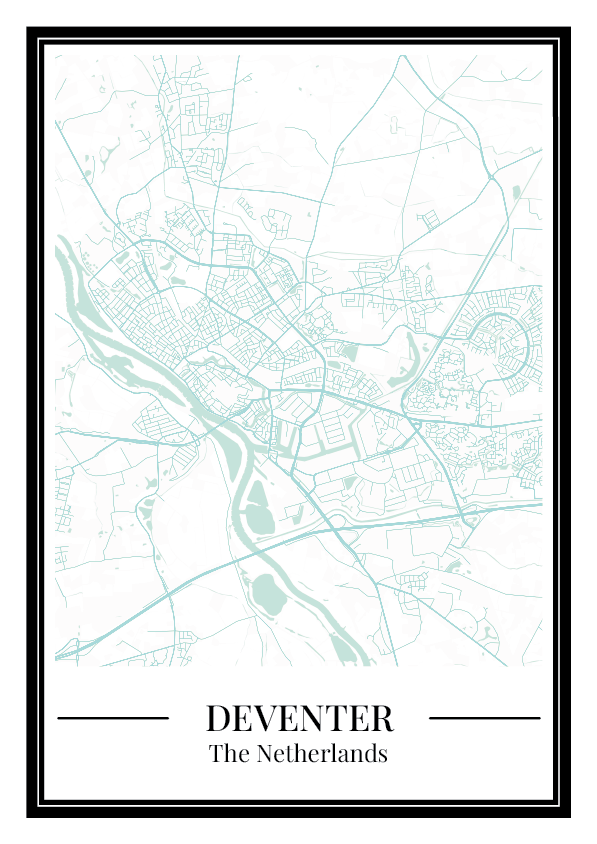 Deventer - Poster Aqua Blue
