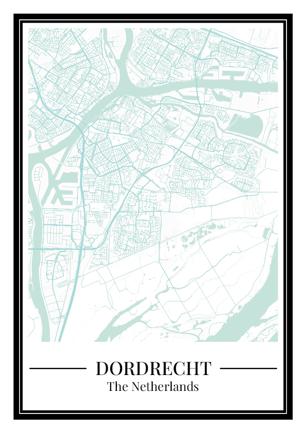 Dordrecht - Poster Aqua Blue