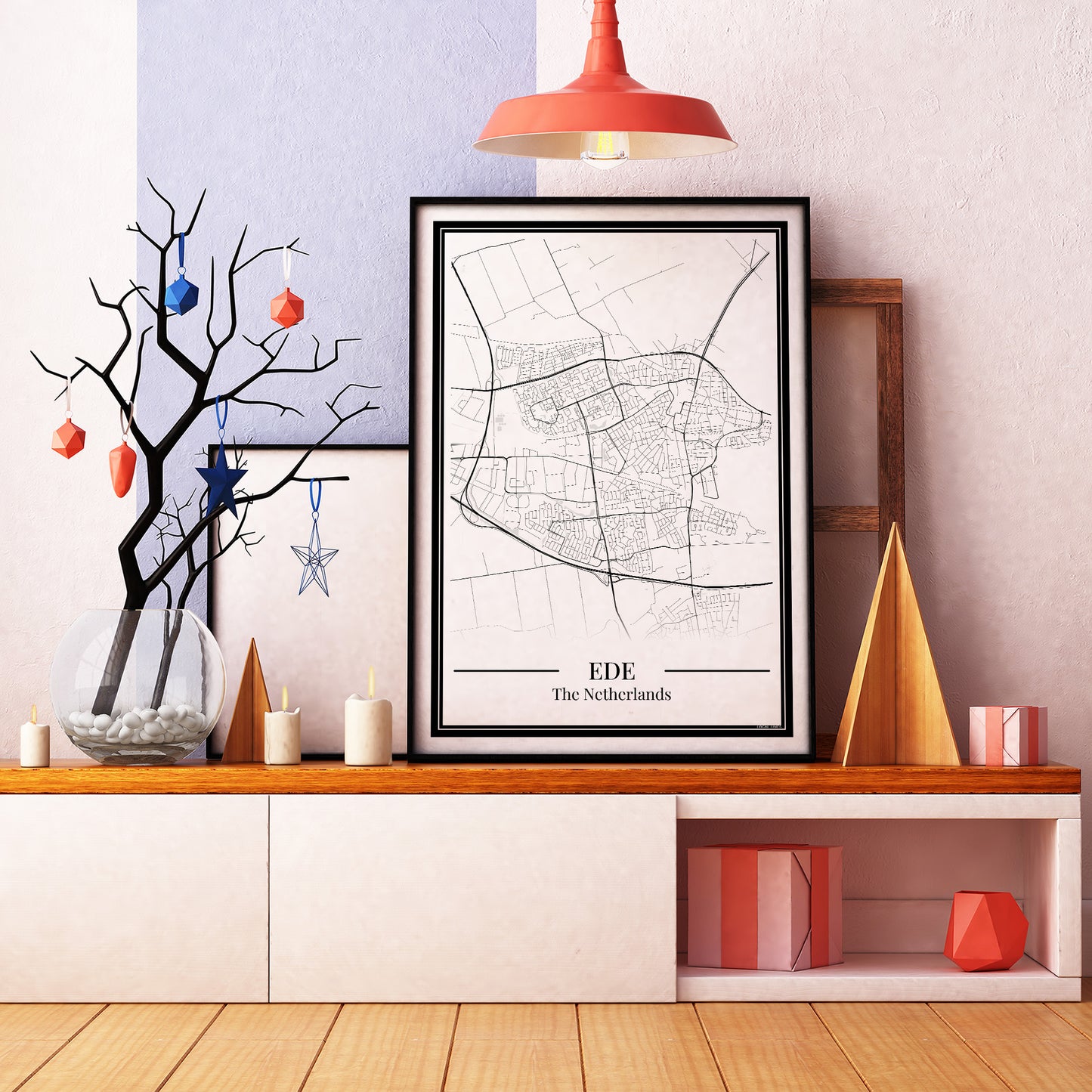 Ede — Minimalistische stadskaart poster