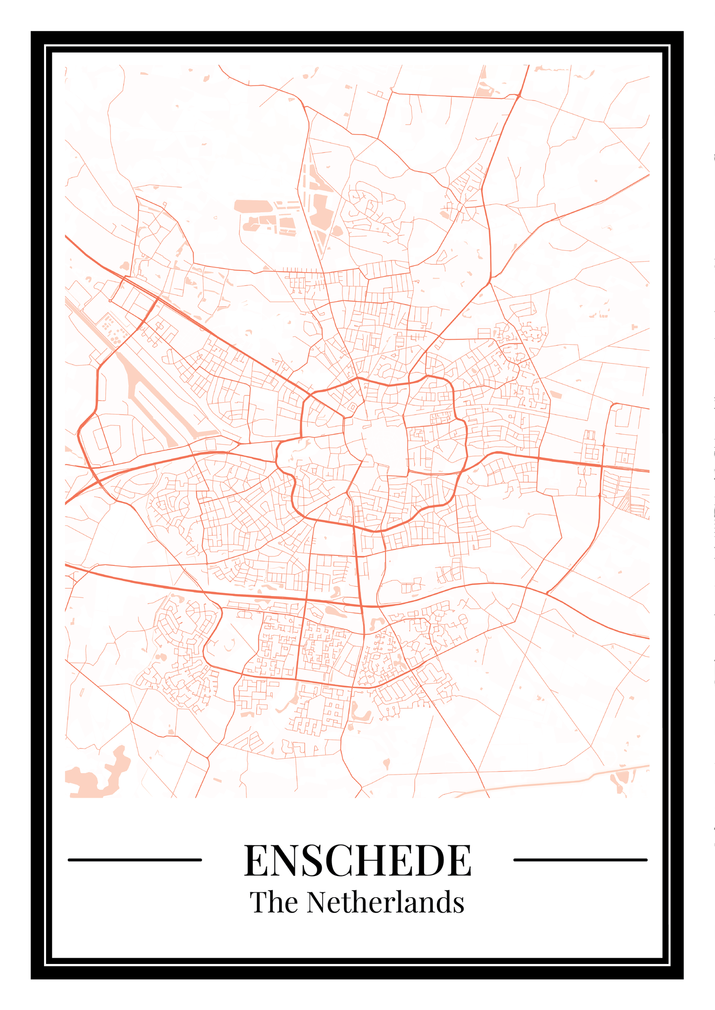 Enschede - Poster Warm Peach